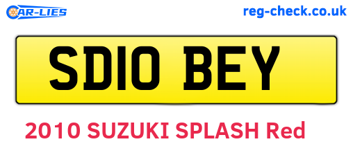 SD10BEY are the vehicle registration plates.