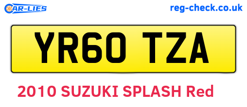 YR60TZA are the vehicle registration plates.
