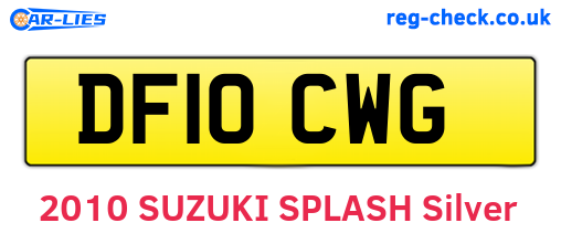 DF10CWG are the vehicle registration plates.
