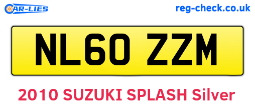 NL60ZZM are the vehicle registration plates.