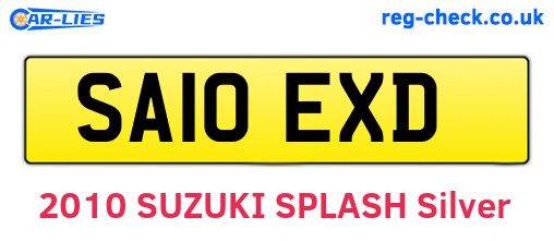 SA10EXD are the vehicle registration plates.