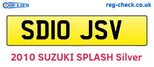 SD10JSV are the vehicle registration plates.