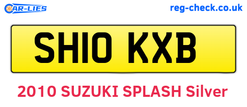 SH10KXB are the vehicle registration plates.