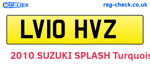 LV10HVZ are the vehicle registration plates.