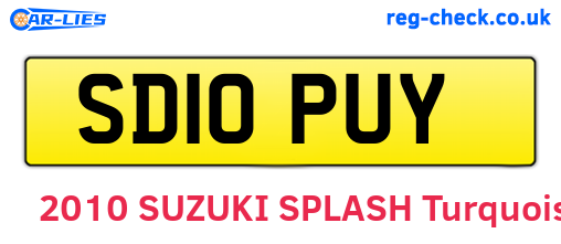 SD10PUY are the vehicle registration plates.