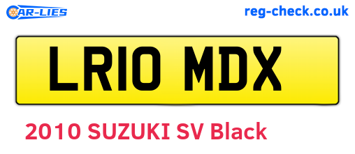 LR10MDX are the vehicle registration plates.