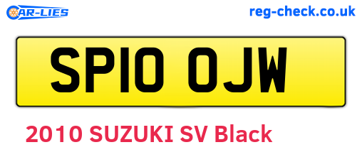 SP10OJW are the vehicle registration plates.