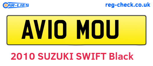AV10MOU are the vehicle registration plates.