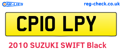 CP10LPY are the vehicle registration plates.