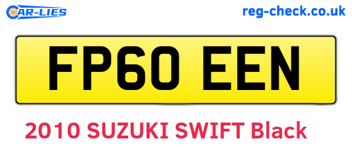 FP60EEN are the vehicle registration plates.