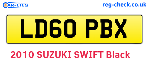 LD60PBX are the vehicle registration plates.