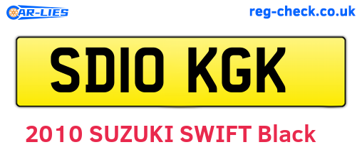 SD10KGK are the vehicle registration plates.