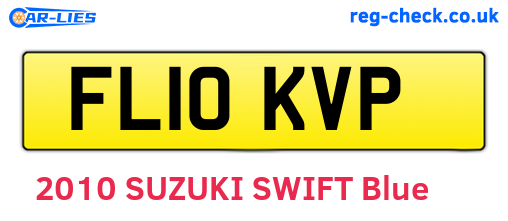 FL10KVP are the vehicle registration plates.