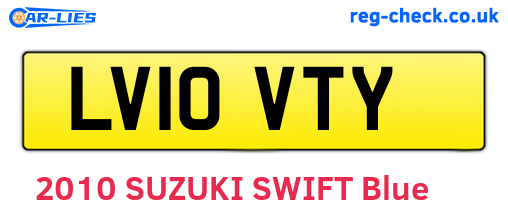 LV10VTY are the vehicle registration plates.