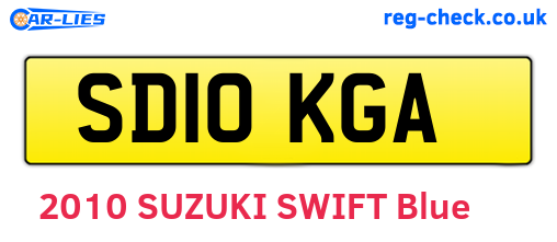 SD10KGA are the vehicle registration plates.