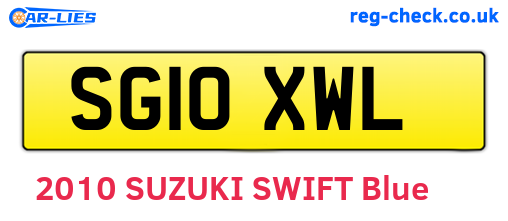 SG10XWL are the vehicle registration plates.