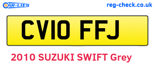 CV10FFJ are the vehicle registration plates.
