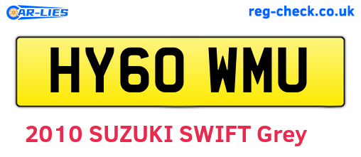 HY60WMU are the vehicle registration plates.