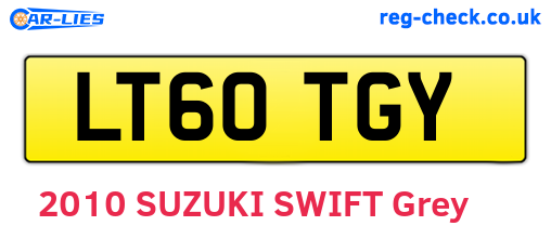 LT60TGY are the vehicle registration plates.