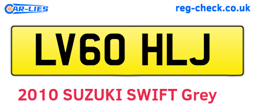 LV60HLJ are the vehicle registration plates.