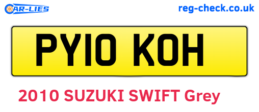 PY10KOH are the vehicle registration plates.