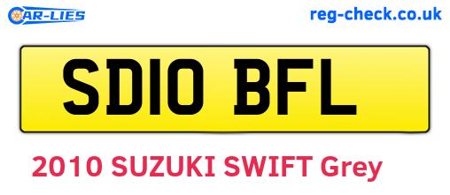 SD10BFL are the vehicle registration plates.