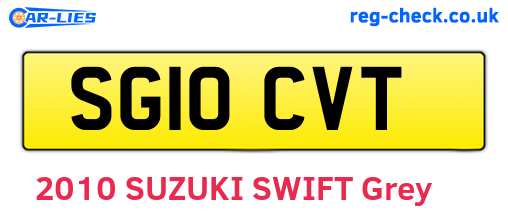 SG10CVT are the vehicle registration plates.