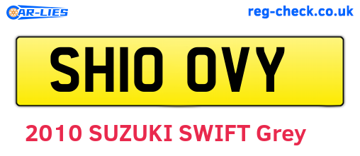 SH10OVY are the vehicle registration plates.