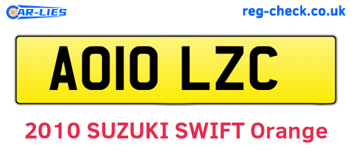 AO10LZC are the vehicle registration plates.