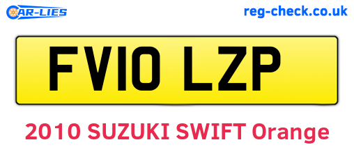 FV10LZP are the vehicle registration plates.