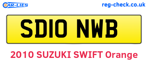 SD10NWB are the vehicle registration plates.