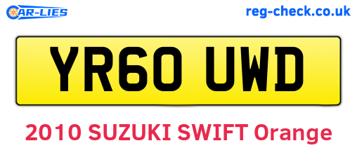 YR60UWD are the vehicle registration plates.