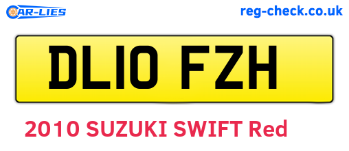 DL10FZH are the vehicle registration plates.