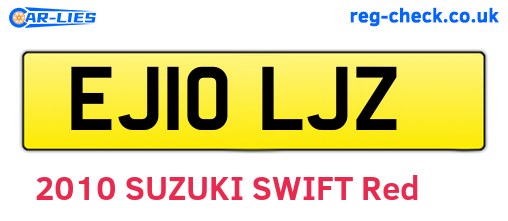 EJ10LJZ are the vehicle registration plates.