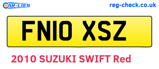 FN10XSZ are the vehicle registration plates.