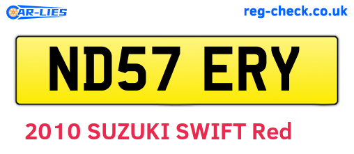 ND57ERY are the vehicle registration plates.
