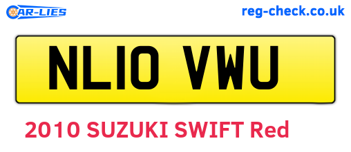 NL10VWU are the vehicle registration plates.