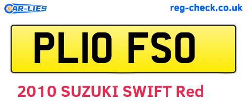 PL10FSO are the vehicle registration plates.