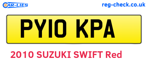 PY10KPA are the vehicle registration plates.