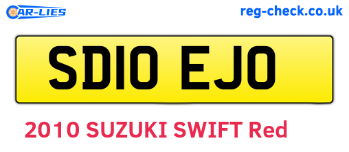 SD10EJO are the vehicle registration plates.