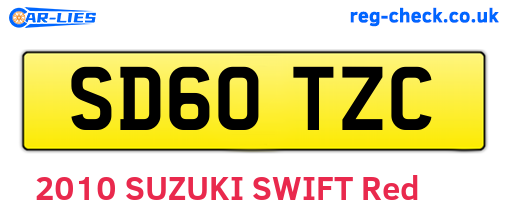 SD60TZC are the vehicle registration plates.