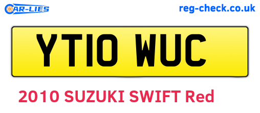 YT10WUC are the vehicle registration plates.