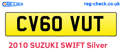 CV60VUT are the vehicle registration plates.