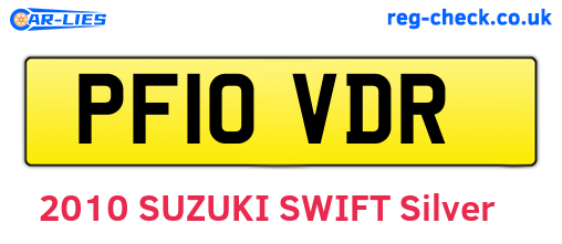 PF10VDR are the vehicle registration plates.