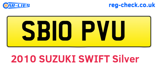 SB10PVU are the vehicle registration plates.