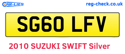 SG60LFV are the vehicle registration plates.