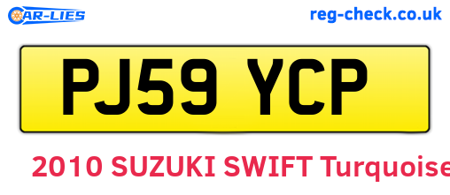 PJ59YCP are the vehicle registration plates.