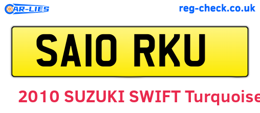 SA10RKU are the vehicle registration plates.