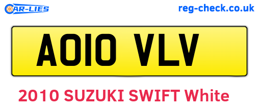 AO10VLV are the vehicle registration plates.