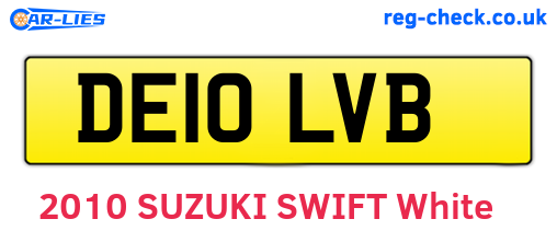 DE10LVB are the vehicle registration plates.